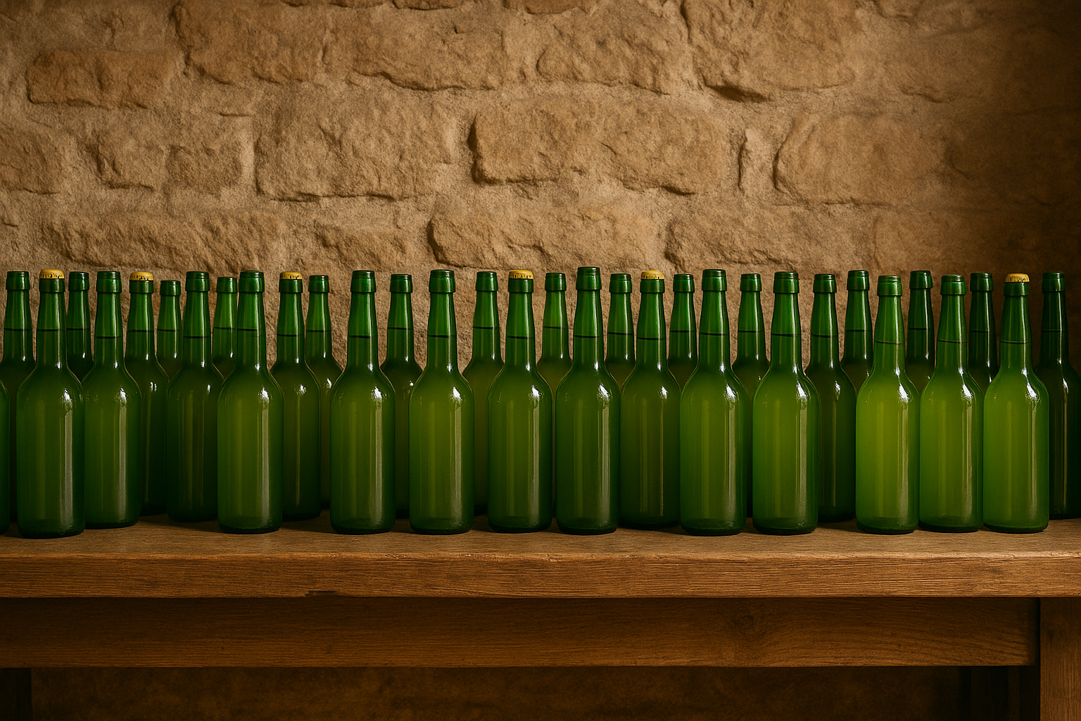 Botellas de sidra artesanal de Escalante